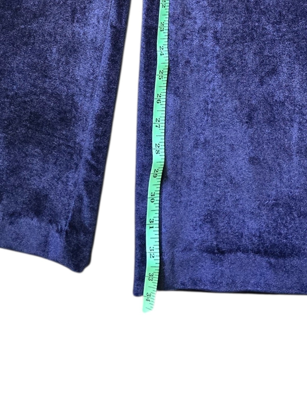 Self-Portrait Deep Navy Velvet Wide-Leg Pants - Picture 7 of 7